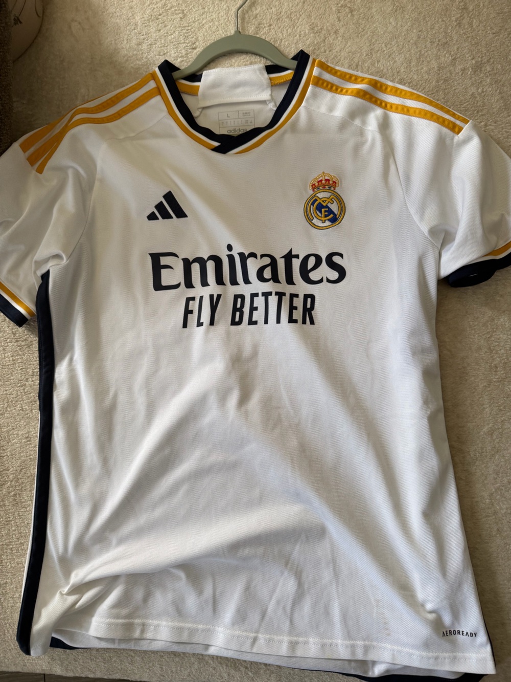 adidas White Real Madrid Home Football Jersey